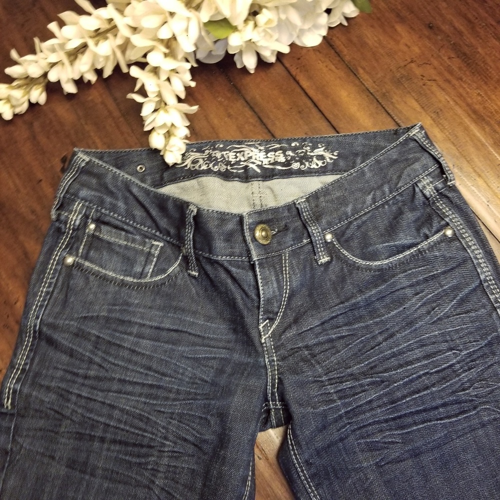EXPRESS JEANS | Dark Wash Boot Cut Size 0R